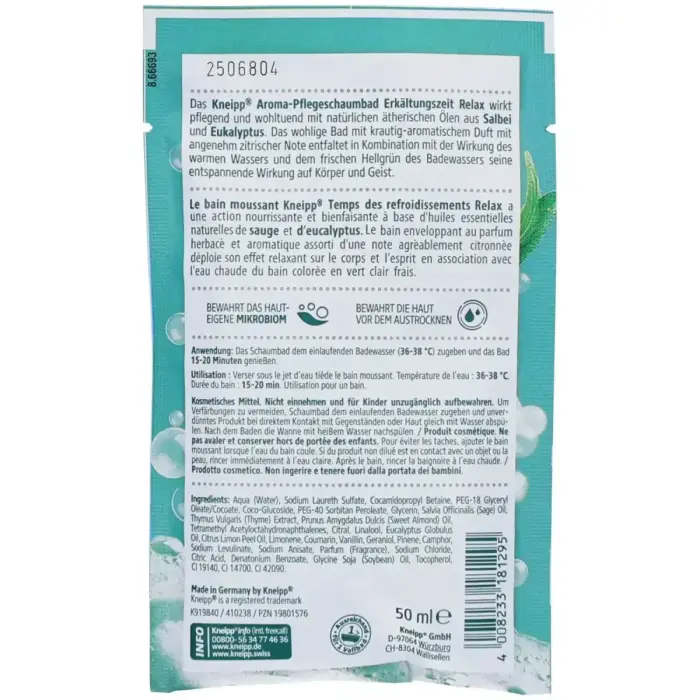 Kneipp Aroma-Pflegeschaumbad Erkältungszeit Relax Foto 2
