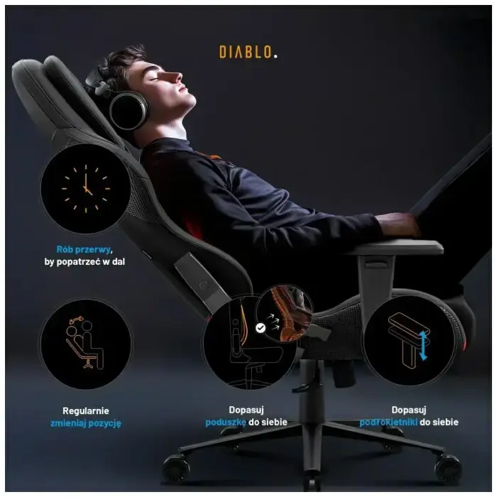 Gaming chair Diablo X-One PRIME Normal Size black Photo