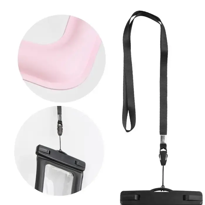Waterproof bag for mobile phone with plastic closing AIRBAG pink Фото num