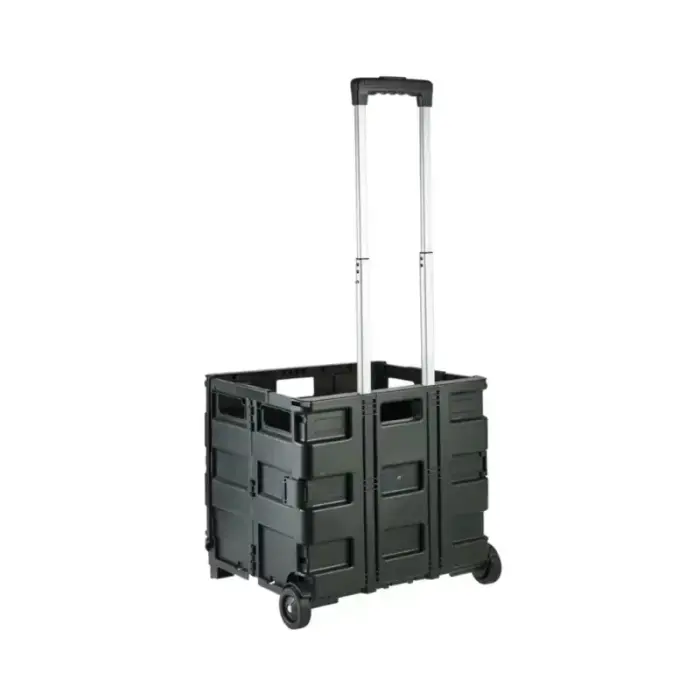 Iepirkumu ratiņi salokāmi ar kravnesību līdz 35kg Olli 65L 42x40,5x38cm melni Foto 4