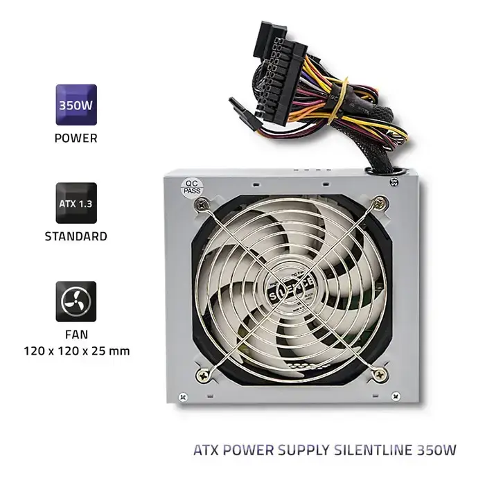Qoltec ATX power supply SilentLine 350W Photo