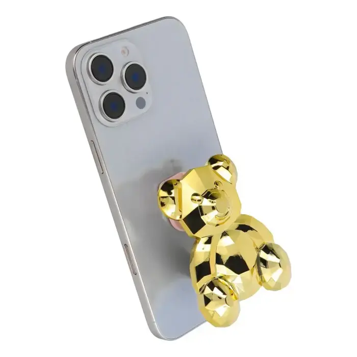 Phone stand BEAR - stick-on - gold Foto 3