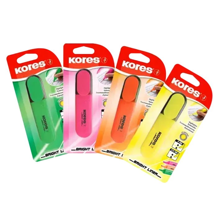 Teksta marķieris KORES BRIGHT LINER zaļš Foto 4