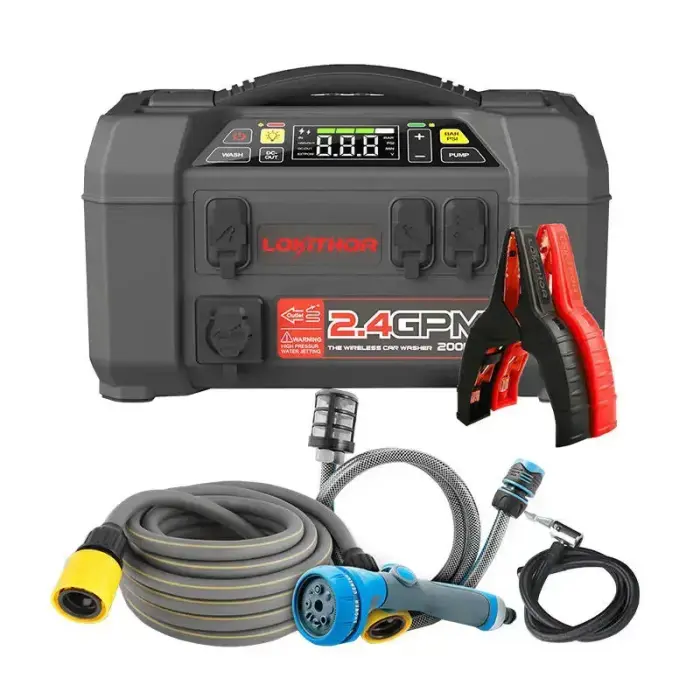 Lokithor AW401 Jump Starter / Booster 2500A + Powerbank 20000mAh + Compressor + Flash Light + Power Wash 5-in-1 Device Фото num