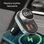 AWEI zestaw głośnomówiący C-843 z transmiterem FM, Bluetooth 5.0, MP3, 1xUSB+1xUSB-C czarny|black Фото num