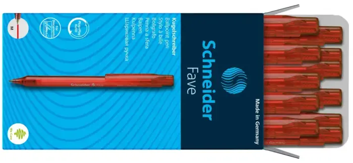Lodīšu pildspalva SCHNEIDER FAVE 1.0mm, sarkana Фото num