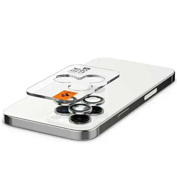 Spigen Optik.Tr Camera iPhone 14 Pro/14 Pro Max EZ FIT Lens 2szt./2pcs srebrny/silver AGL05599 Foto 4