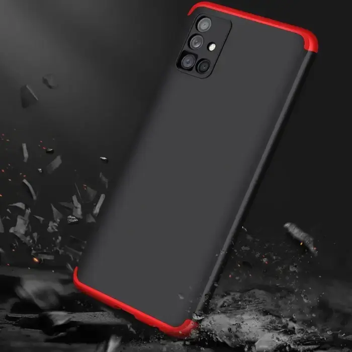 GKK 360 Protection Case Front and Back Case Full Body Cover Samsung Galaxy M51 black-red Photo