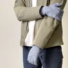 Braided telephone gloves with cut-outs for fingers - gray Foto 11