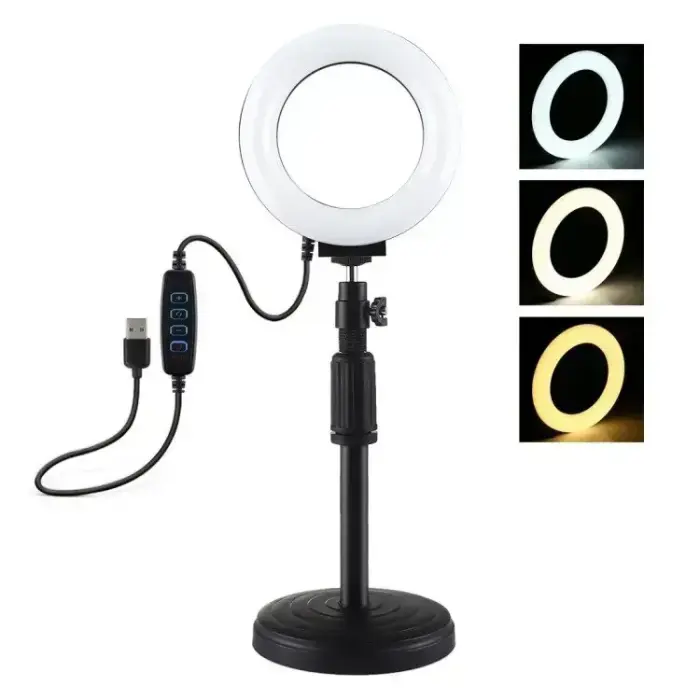 Ring LED lamp Puluz with adjustable base PU391 Photo