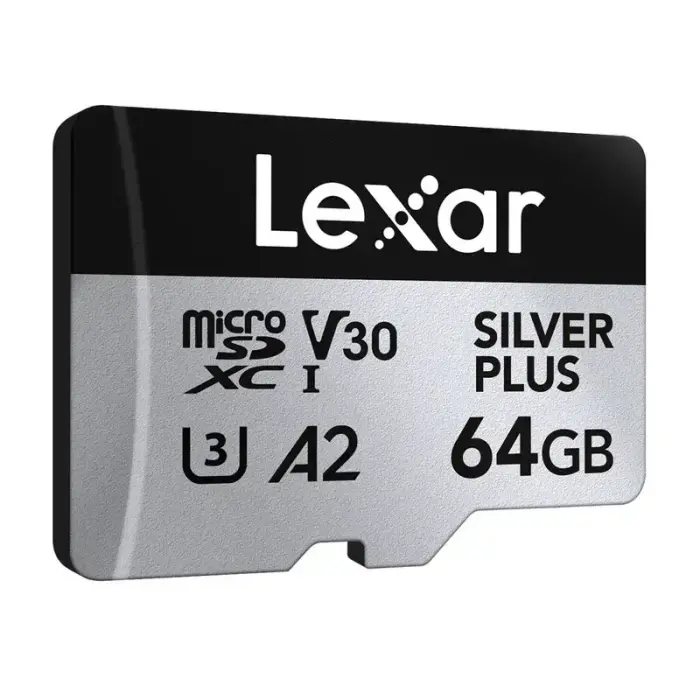Set of 2 Lexar High-Performance Silver Plus microSDXC 2x64GB memory cards + adapter Фото num