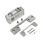 Qoltec Electric strike With lock and memory + mounting plate | 12V | Stainless steel Photo