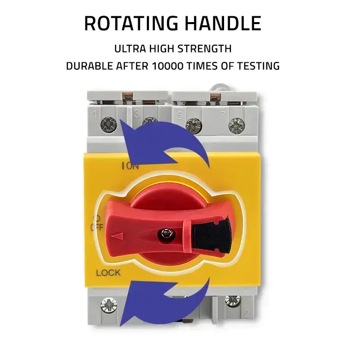 Qoltec DC isolator with locking function | Main switch | 1200V | 32A | 8kV | 4P Foto 8
