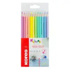 Krāsainie zīmuļi KORES KOLORES PASTEL, trīsstūrveida, 3mm, 12 pasteļkrāsas Фото num