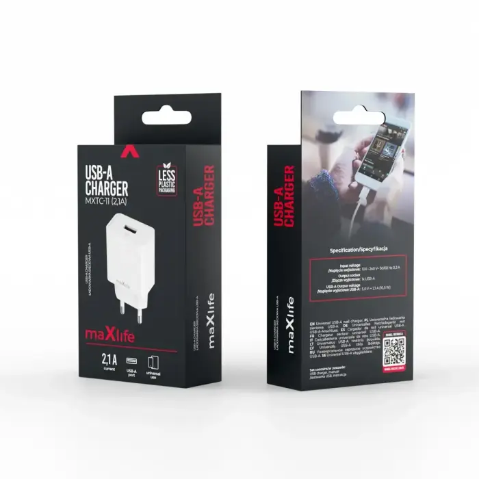 Maxlife MXTC-11 charger 1x USB-A 2,1A black Foto 5