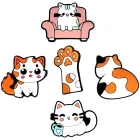 3D Sticker Cat 5pcs set Фото num