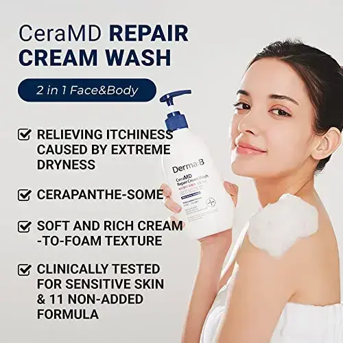 Derma:B, CeraMD Repair Cream Wash, 13.5 Fl Oz (400 Ml) Foto 2