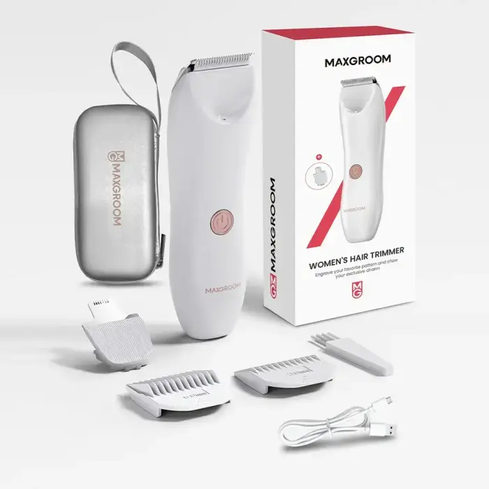 MAXGROOM M-9082 2-in-1 Women's Body and Face Trimmer - White Фото num