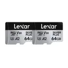 Set of 2 Lexar High-Performance Silver Plus microSDXC 2x64GB memory cards + adapter Фото num