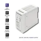 Qoltec DIN rail power supply | 40W | 24V | 1.67A | White | Slim Фото num