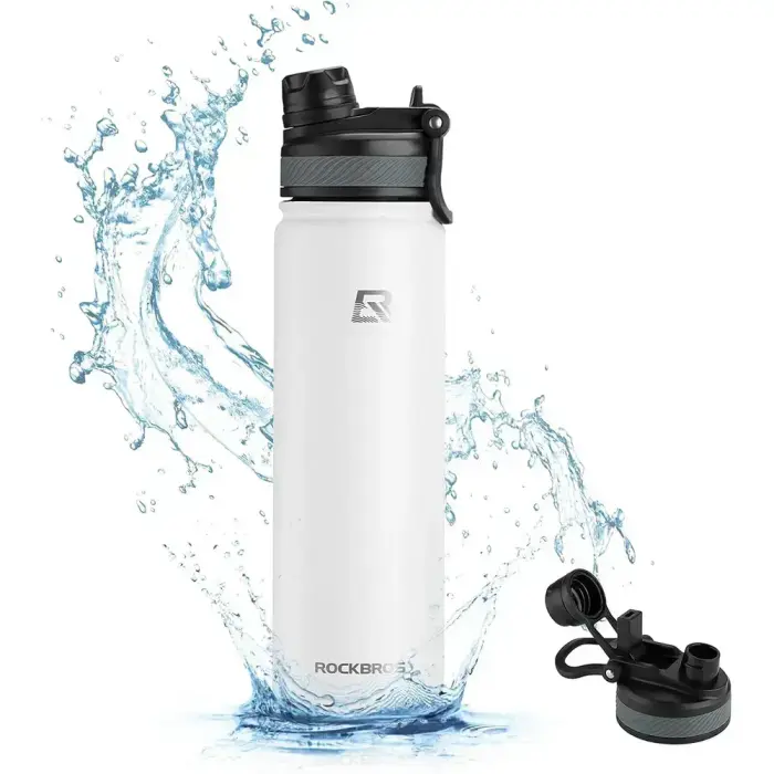 Rockbros 35210029006 thermal bicycle bottle for drinks 650 ml - white Photo