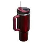 Termokrūze ar salmiņu The Quencher H2.0 Fluted Tumbler 1.18L spīdīgi sarkanbrūna  Foto 3