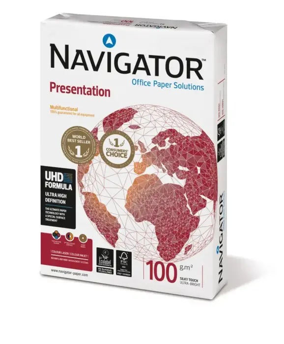 Papīrs NAVIGATOR PRESENTATION A3 100 g/m2, 500 loksnes/iepakojumā Фото num