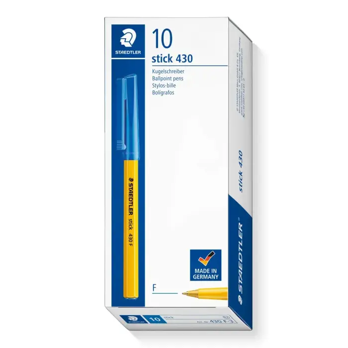 Lodīšu pildspalva STAEDTLER STICK 430F 0.7mm zila Photo