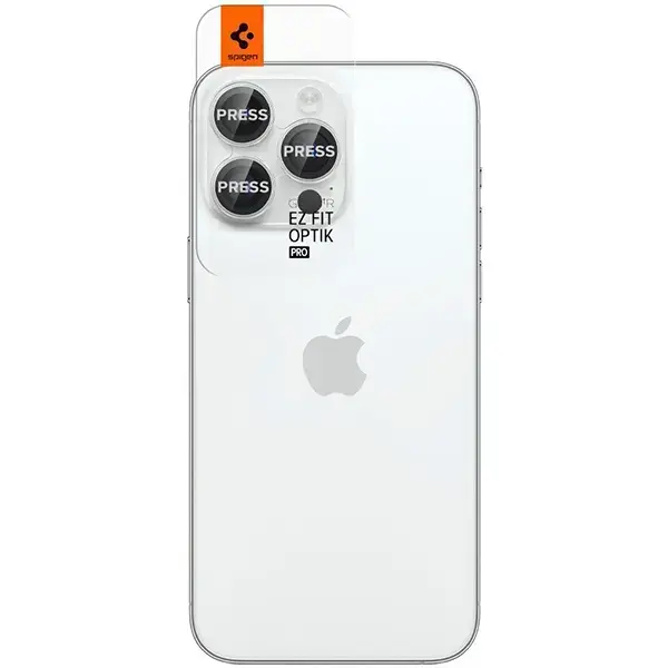 Spigen Optik.Tr Camera iPhone 14 Pro/14 Pro Max EZ FIT Lens 2szt./2pcs srebrny/silver AGL05599 Foto 3