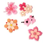 3D Sticker Pink blossom 5pcs set Photo