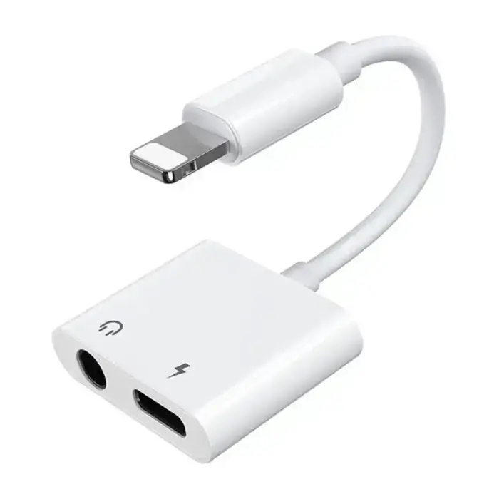 Joyroom Lightning - Lightning | 3,5 mm mini jack headphone adapter audio and charging white (S-Y104) Photo