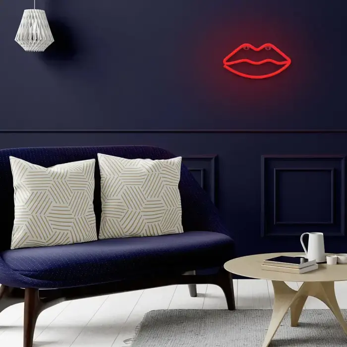 Neon LED Light LIPS red Bat + USB FLNE08 Forever Light Foto 7