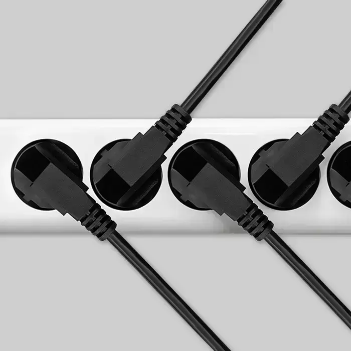 Qoltec Power strip | 5 sockets | 1.8m | White-grey Foto 6