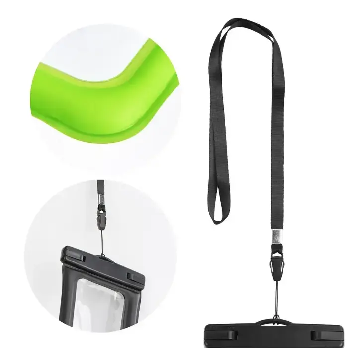 WWaterproof bag for mobile phone with plastic closing AIRBAG green Foto 2