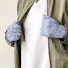 Braided telephone gloves with cut-outs for fingers - gray Foto 9