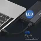 Qoltec Aluminium Enclosure | SSD HDD 2.5'' drive | SATA | USB 3.0 | Super speed 5Gb/s | 2TB | Black Фото num