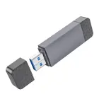 Card reader SD / TF Hoco USB A / USB C 3.0 metal gray Photo
