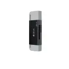 Devia card reader 2in1 EL240 USB/USB-C 3.0 black Foto 5