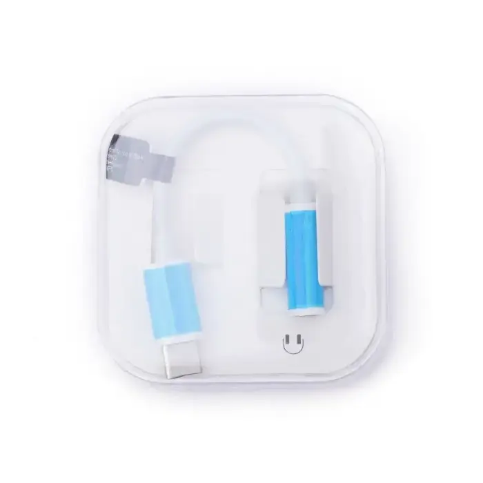 Adapter AUX Type C (male) to Jack 3,5 mm (female) BOX white Photo