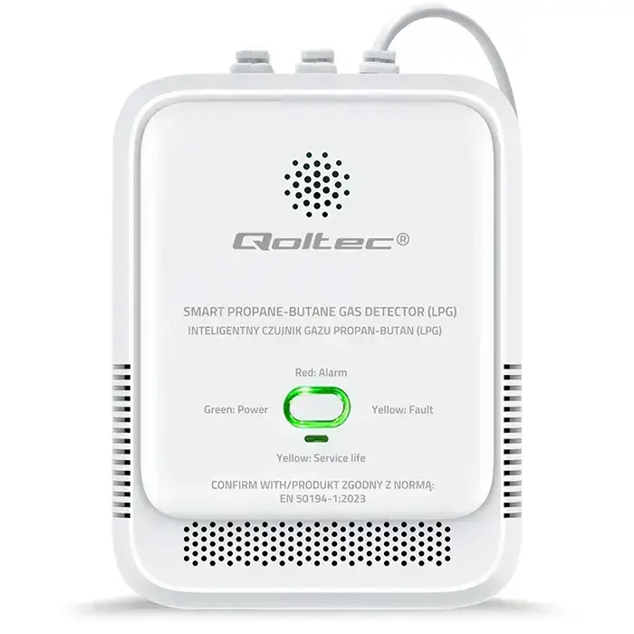 Qoltec Certified Propane-Butane Gas Leak Sensor | LPG detector | 85dB alarm | LED Фото num