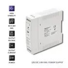 Qoltec DIN rail power supply | 24W | 24V | 1A | White | Slim Фото num