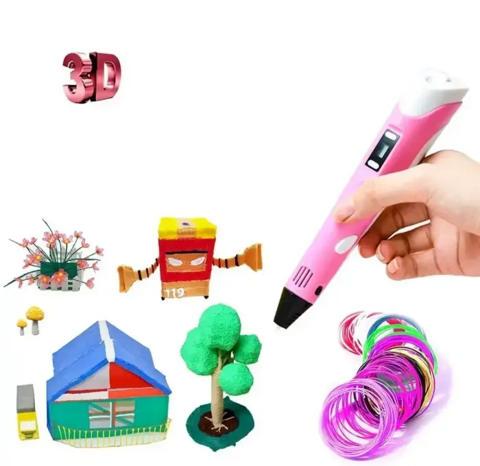 Fusion 3D printing pen for creating figures from PLA | ABS material (Ø 1.75mm) pink Photo
