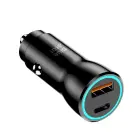 Зарядка для автомобиля Blue Star | 25W | PD, QC, PPS | USB-C, USB-A | черная Фото num