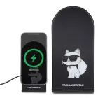 Karl Lagerfeld Choupette MagSafe induction charger 15W, foldable 2in1 - black Фото num