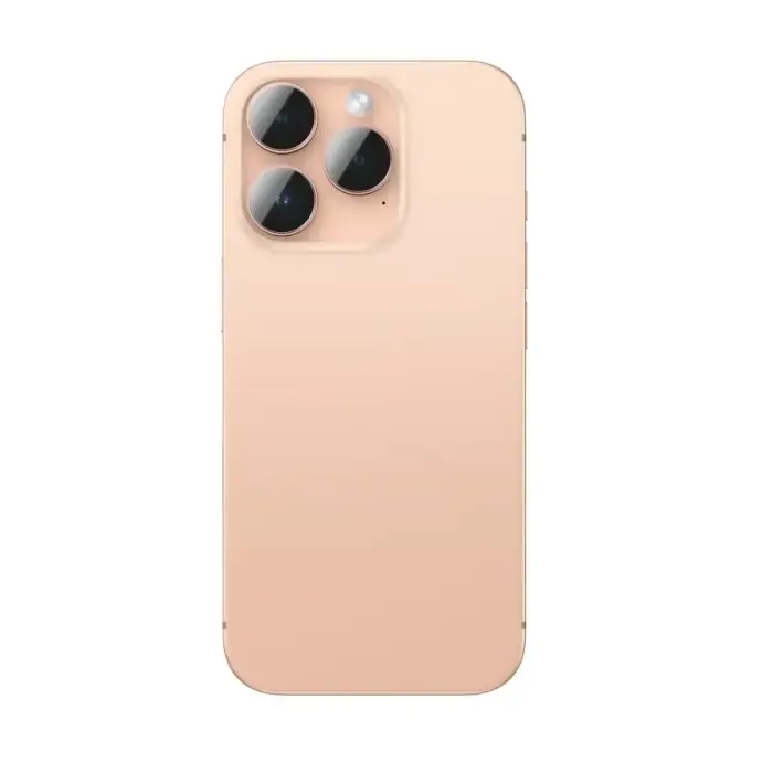 AmazingThing AR Aluminum 3 Lens Glass telefona maciņš iPhone 16 Pro, iPhone 16 Pro Max rozā zelta krāsā Foto 2