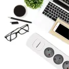 Qoltec Power strip | 5 sockets | 1.8m | White-grey Foto 5