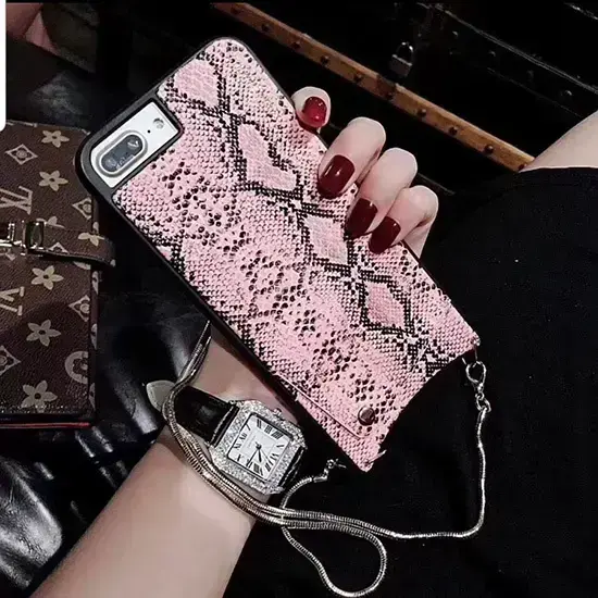 BAG - SNAKE Leather Case - IPHONE XS MAX Grey Photo