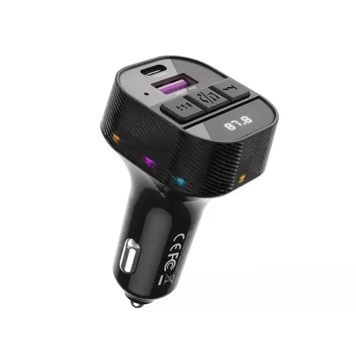 XO transmitter FM BCC17 Bluetooth MP3 car charger 30W black Фото num