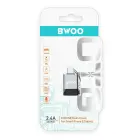 BWOO Adapter USB - USB-C Gray OTG BZ-35 Фото num