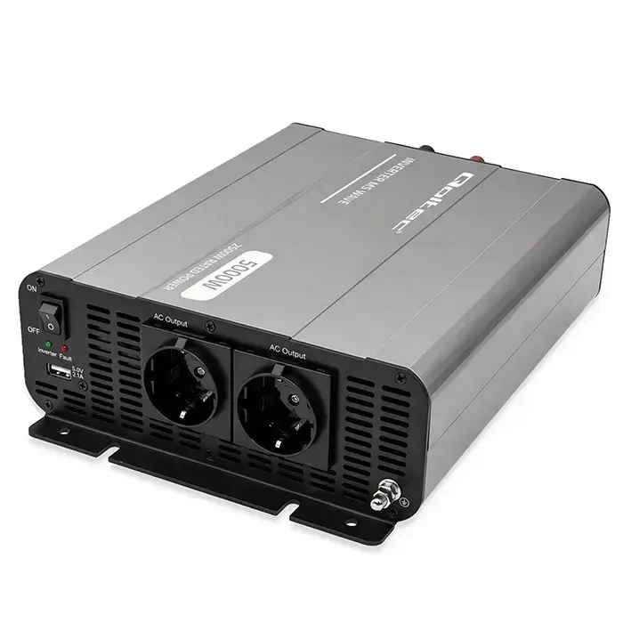 Qoltec MS Wave Voltage Converter | 12V to 230V | 2500/5000W | USB | Compatible with LiFePO4, GEL and AGM batteries Foto 5